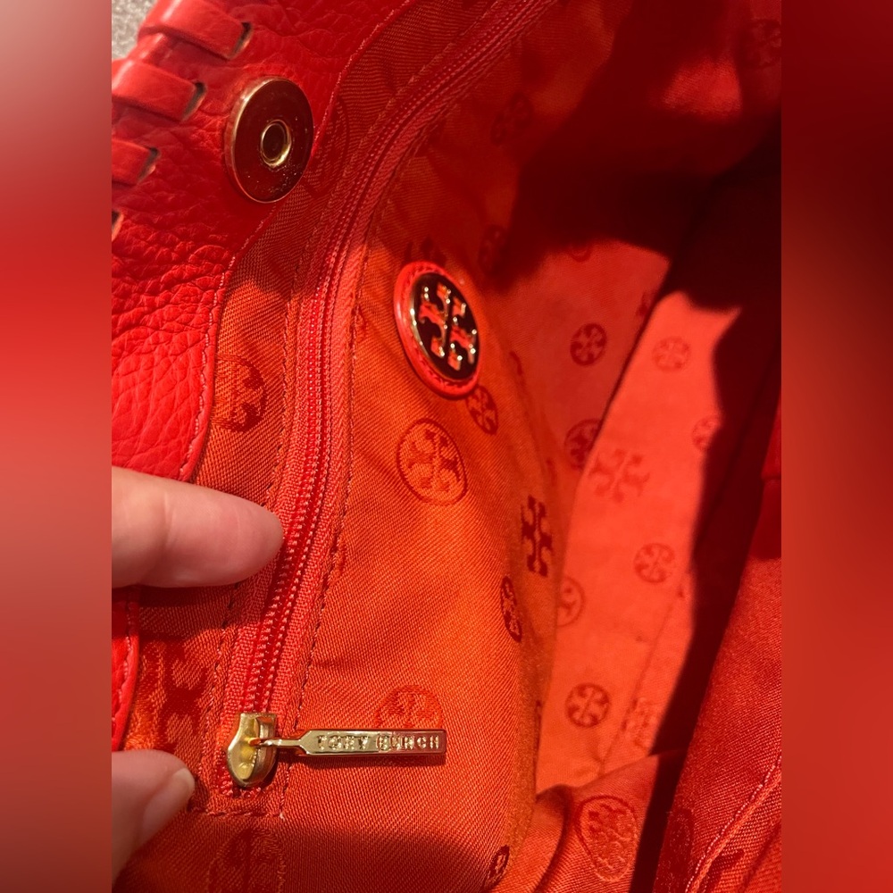 NWOT Tory Burch Marion Nylon Red Tote Bag - Picture 6 of 7